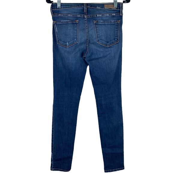 Angry Rabbit Modcloth Medium Wash Blue Skinny Jeans Distressed Size 26/3 EUC - Picture 2 of 9